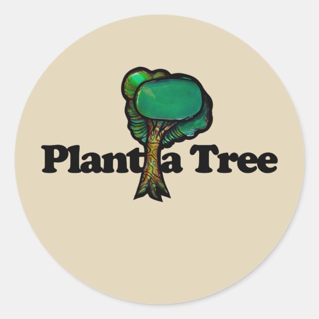 Sticker Rond Plante a Tree Nature Amateurs Arbres (Devant)