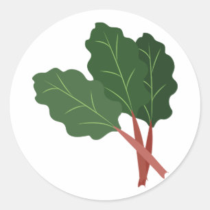 Sticker Rond Plante de Rhubarb