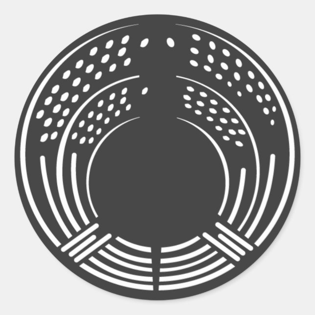 Sticker Rond plantes [Famille Crest] (Devant)