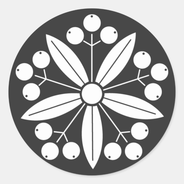 Sticker Rond plantes [Famille Crest] (Devant)