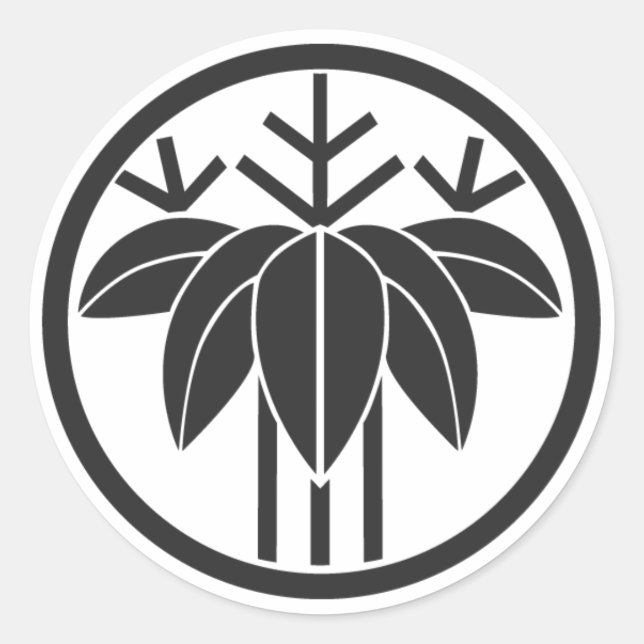 Sticker Rond plantes [Famille Crest] (Devant)