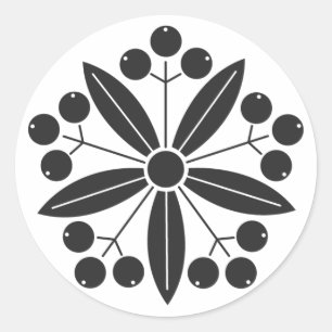 Sticker Rond plantes [Famille Crest]