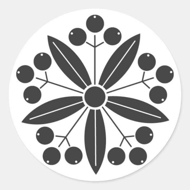 Sticker Rond plantes [Famille Crest] (Devant)