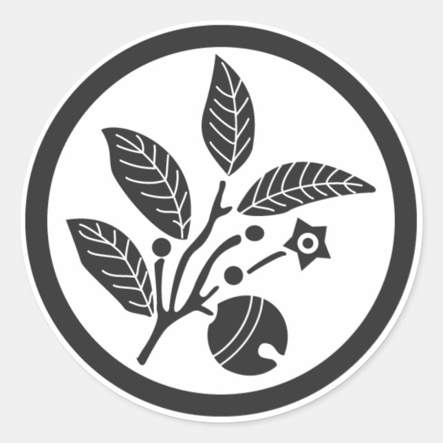 Sticker Rond plantes [Famille Crest] (Devant)
