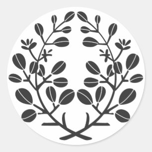 Sticker Rond plantes [Famille Crest]