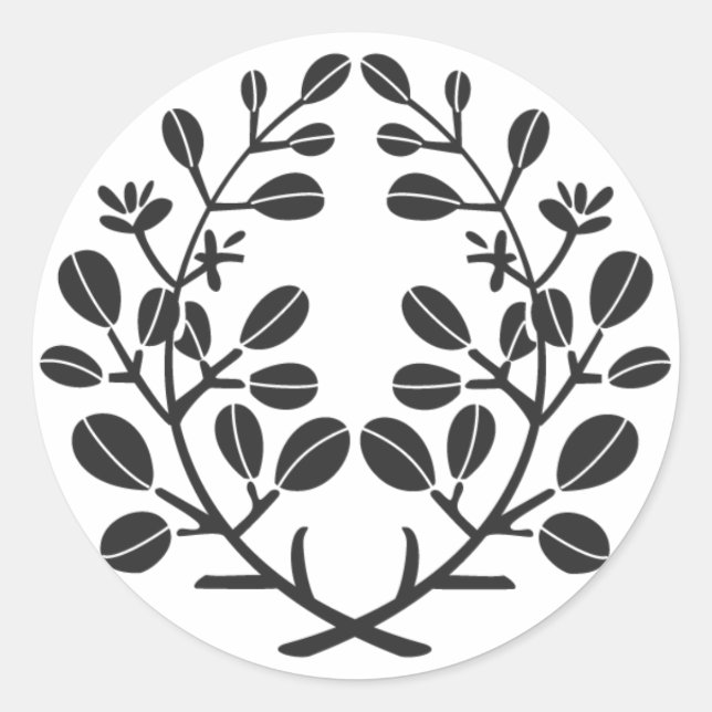 Sticker Rond plantes [Famille Crest] (Devant)