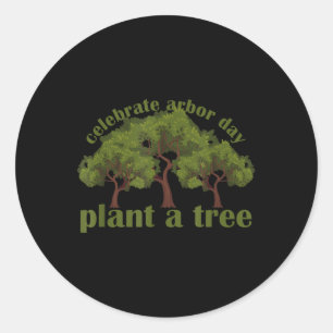 Sticker Rond Plantes Trees Von Arbor Day Être un écologiste