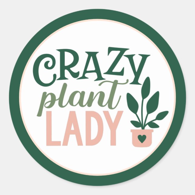 Sticker Rond Plants Garden (Devant)