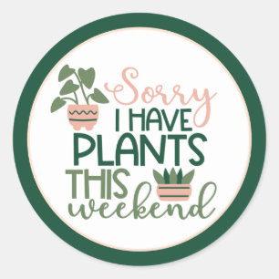 Sticker Rond Plants Garden