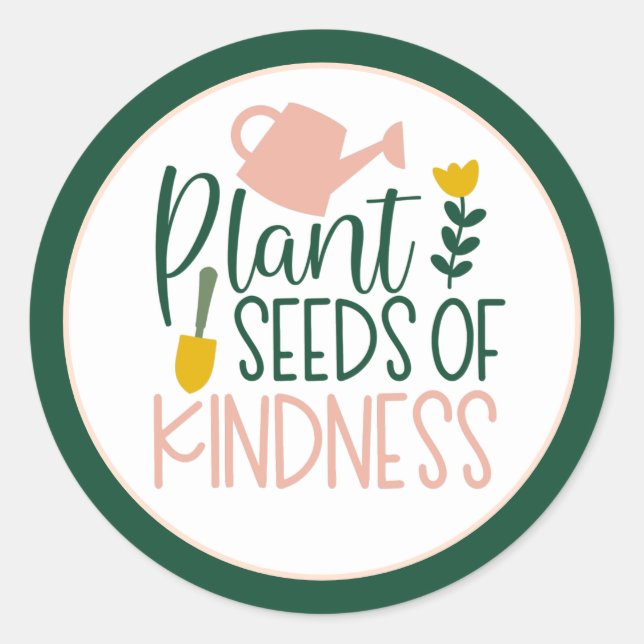 Sticker Rond Plants Garden (Devant)