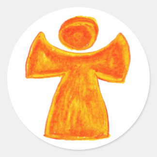Sticker Rond Plaque d'ange de protection