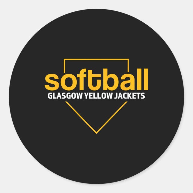 Sticker Rond Plaque de base domicile Glasgow Yellow Jackets Sof (Devant)