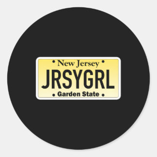 Sticker Rond Plaque de licence Jersey New Jersey