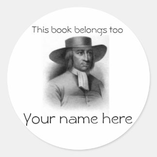 Sticker Rond Plaque de livres George Fox