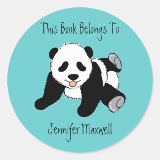Sticker Rond Plaque de l'ours Panda