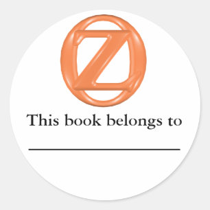 Sticker Rond Plaque d'enregistrement Oz