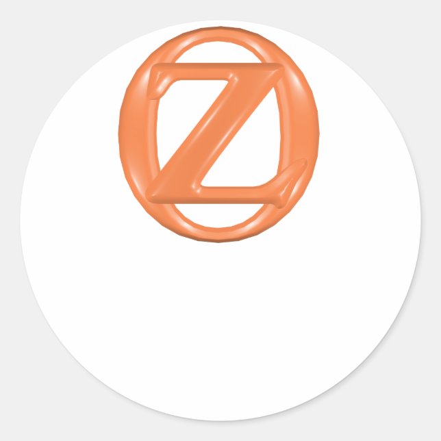 Sticker Rond Plaque d'enregistrement Oz (personnalisable) (Devant)