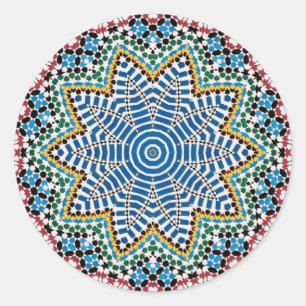 Sticker Rond Plaque en céramique Talavera