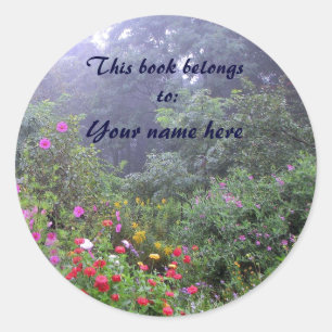 Sticker Rond Plaque Jardin