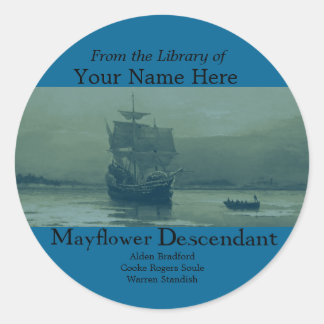 Sticker Rond Plaque Mayflower
