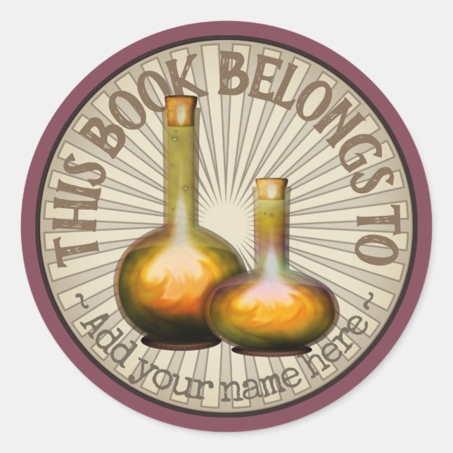 Sticker Rond Plaque publicitaire Potions magiques (Devant)