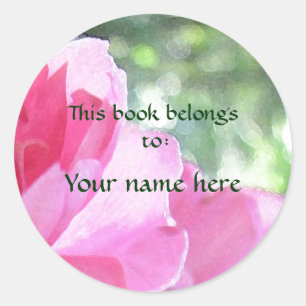 Sticker Rond Plaque rose souple