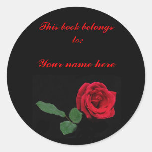 Sticker Rond Plaque rouge rose