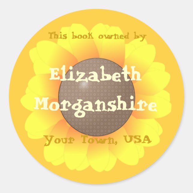 Sticker Rond Plaque tournesol (Devant)