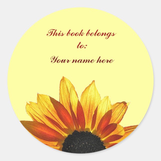 Sticker Rond Plaque tournesol (Devant)
