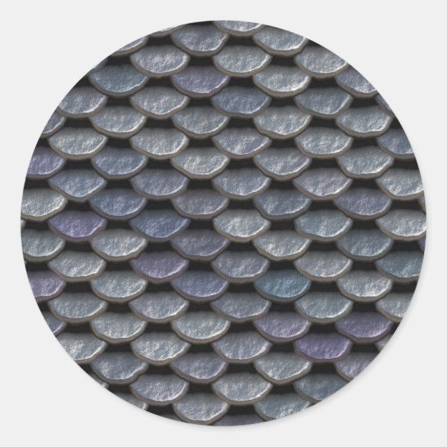 Sticker Rond Plaques d'armure en métal (Devant)