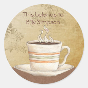 Sticker Rond Plaques du livre de nom