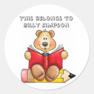 Sticker Rond Plaques du livre de nom