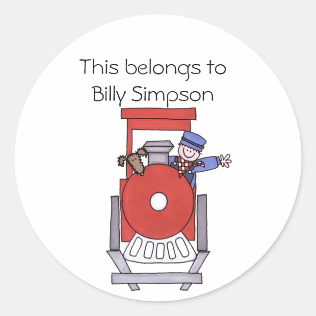 Sticker Rond Plaques du livre de nom (Devant)