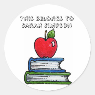 Sticker Rond Plaques du livre de nom