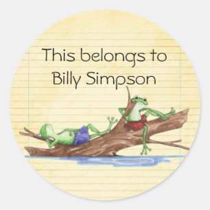 Sticker Rond Plaques du livre de nom