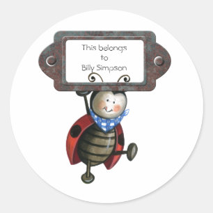 Sticker Rond Plaques du livre de nom