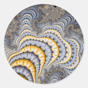 Sticker Rond Plaques fractales - fractales