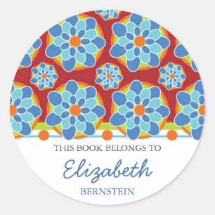 Sticker Rond Plaques Mosaic Floral