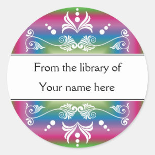 Sticker Rond Plaques personnalisées - Plats colorés
