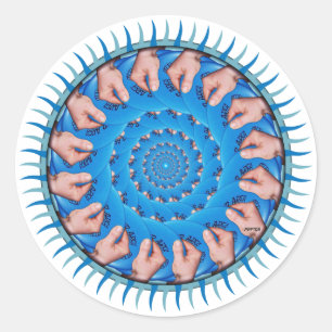 Sticker Rond Plastique bleu