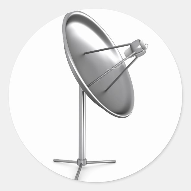 Sticker Rond Plat de Satelite (Devant)