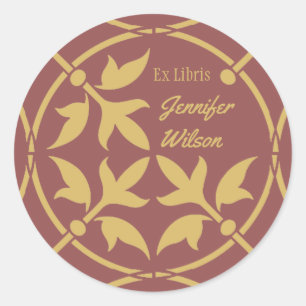 Sticker Rond Plate-forme médiévale Ex Libris CC0086