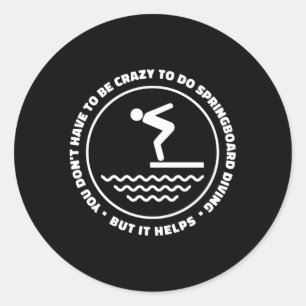 Sticker Rond Plate-forme plongée Springboard