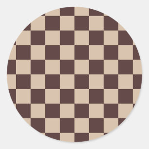 Sticker Rond Plateau de contrôle Brown café