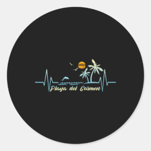 Sticker Rond Playa Del Carmen Souvenir Spring Break Playa Del C