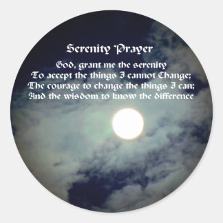 Sticker Rond Pleine lune de prière de sérénité Inspiration