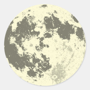 Sticker Rond Pleine lune Supermoon lumineux