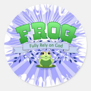 Sticker Rond Pleinement confiance en Dieu