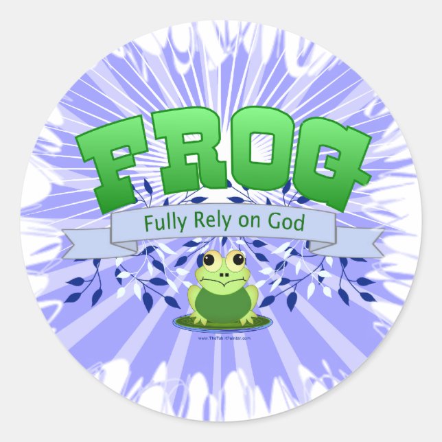Sticker Rond Pleinement confiance en Dieu (Devant)