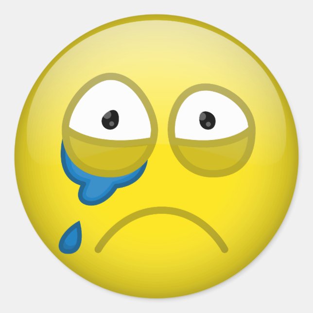 Sticker Rond Pleurer (Devant)